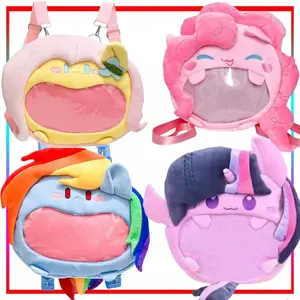My Little Pony Plush Mouth Bag Pinkie Pie Itabag Translucent Display Large Capacity Portable Storage Holiday Gift Commuting