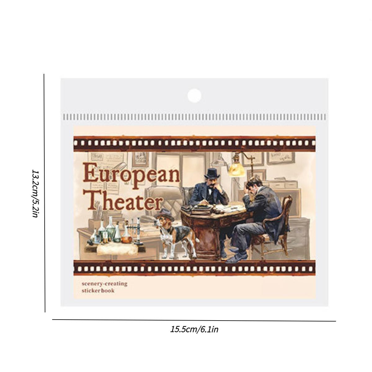 4 designs, 1 pack 20 vintage stickers with detective, ball, cowboy, nautical themes, minimalist style, PET waterproof material, self adhesive DIY planner decoration scrapbook sticker pack