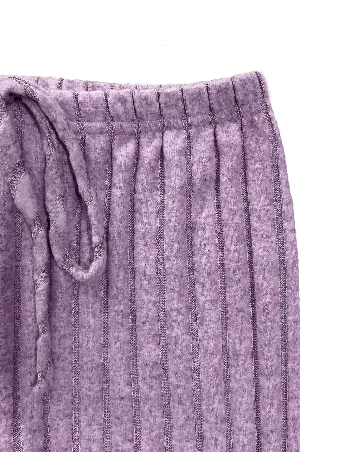 Women's Solid Ribbed Knit Tank Top & Pants & Open Front Long Sleeve Outwear, Casual Comfy Pyjama Set, Women's Sleepwear & Loungewear for Spring & Fall