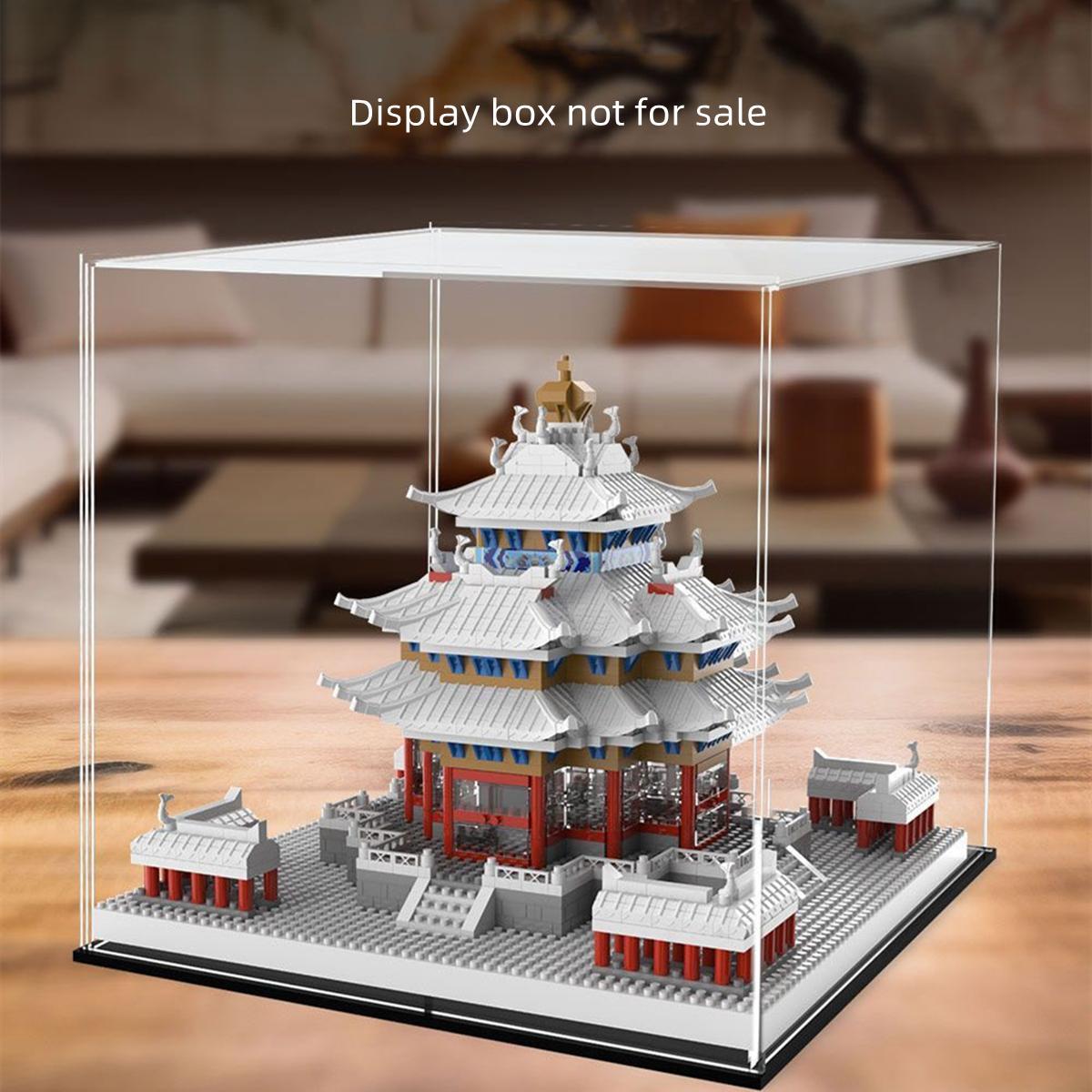 Chinese Style Architecture Building Blocks Set, Creative 3D Home Desktop Holiday Decoration Ornament, Suitable for Friend and Adults