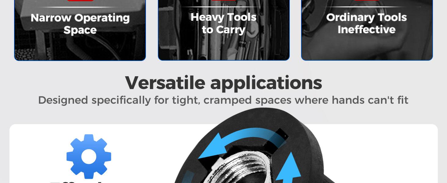 2 Pcs Multifunctional Sink Wrench, Basin Faucet Wrench, Plumbing Tools for Tight Spaces Kitchen Bathroom Home, Portable Installation Tool for Homeowners (A+B)