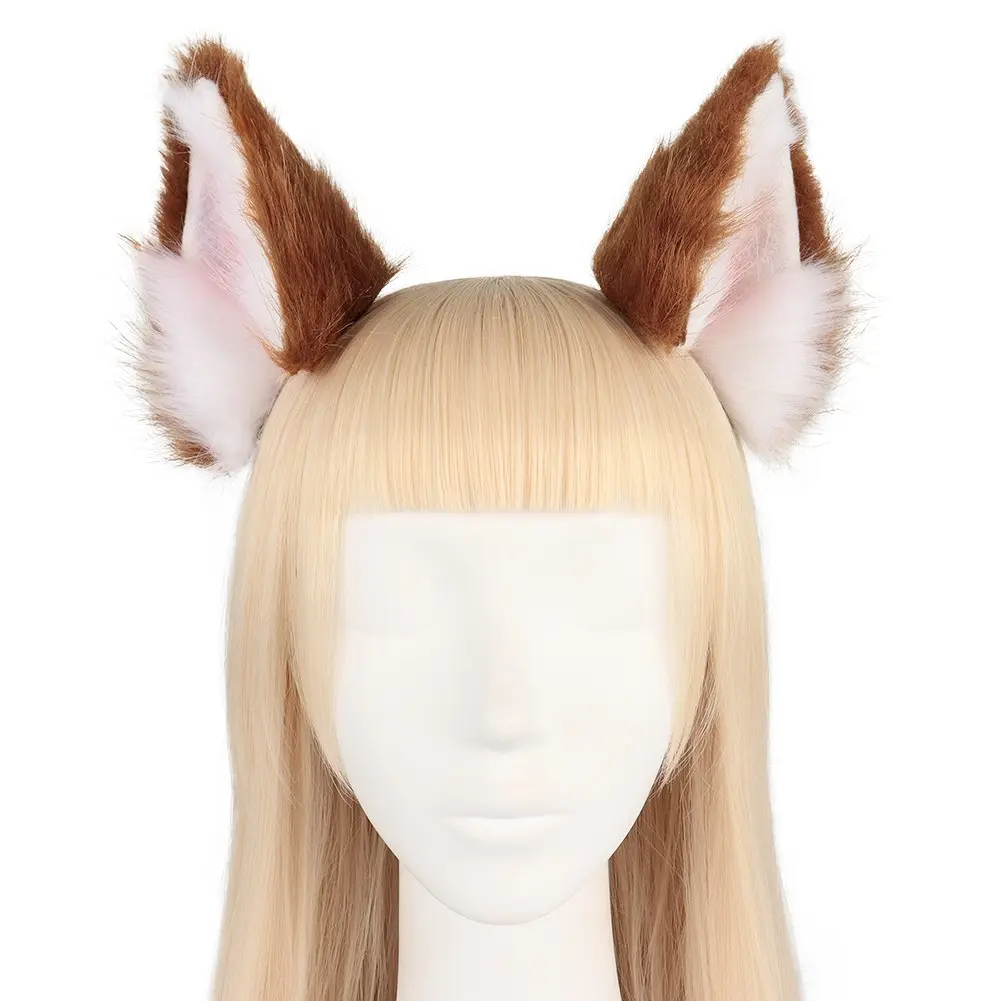 Bendable Layered Plush Pointed Ear Headband, Thick Shag Fur Design, Comfort Thin Wire Band, Ideal for Daily & Cosplay, Fashion Headbands