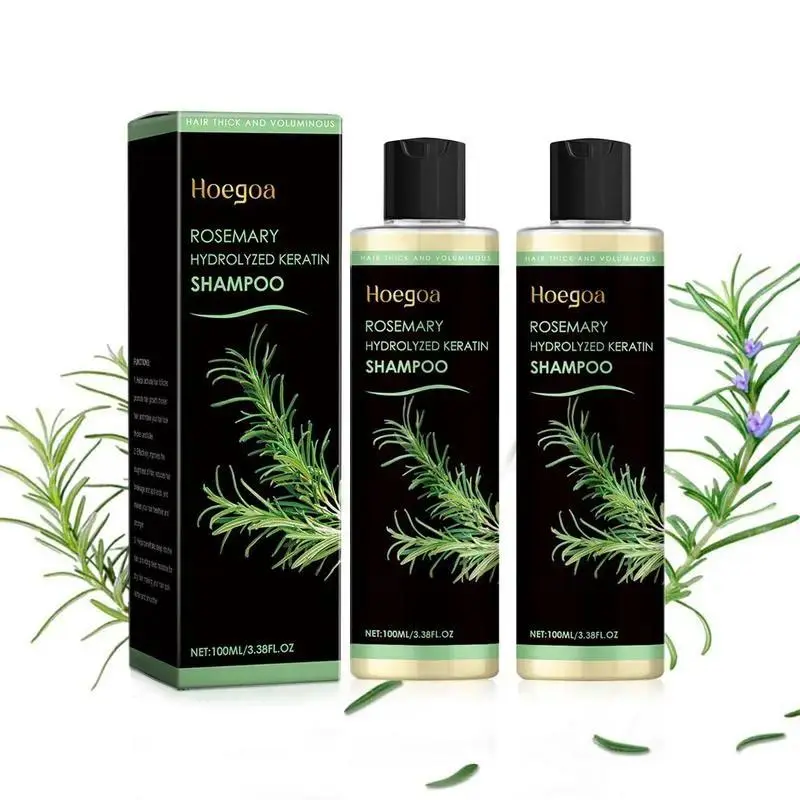 Organic Keratin Rosemary Hair Growth Shampoo (2-pack) - Thickening, Strengthening Formula for Thinning Hair, Suitable for Men and Women