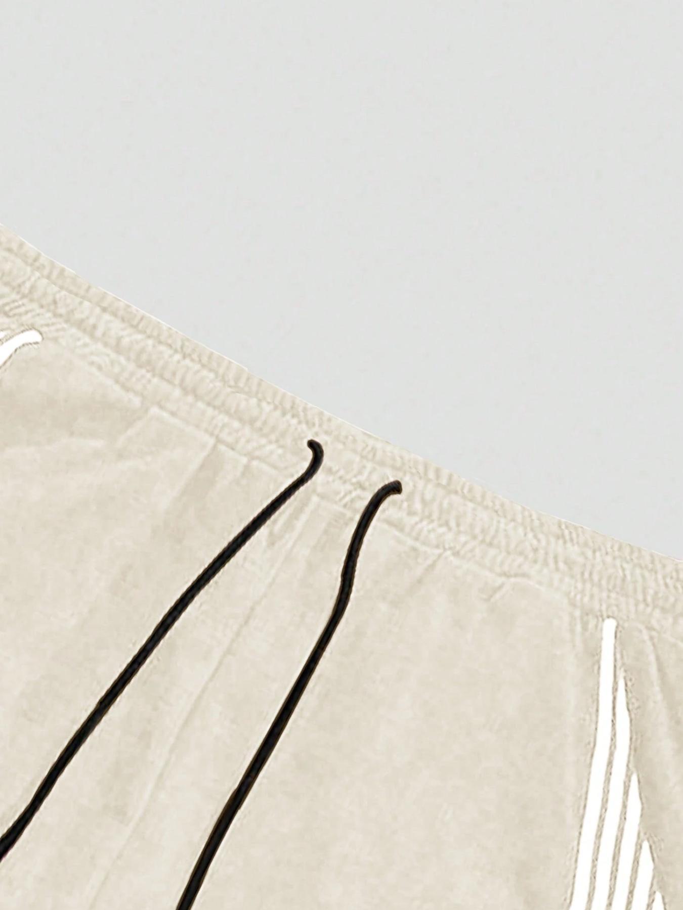 Men's Striped Print Waistband Jogger Pants, Casual Comfy Breathable Sweatpants for Daily Wear, Men's Trousers for All Seasons, Sports Pants