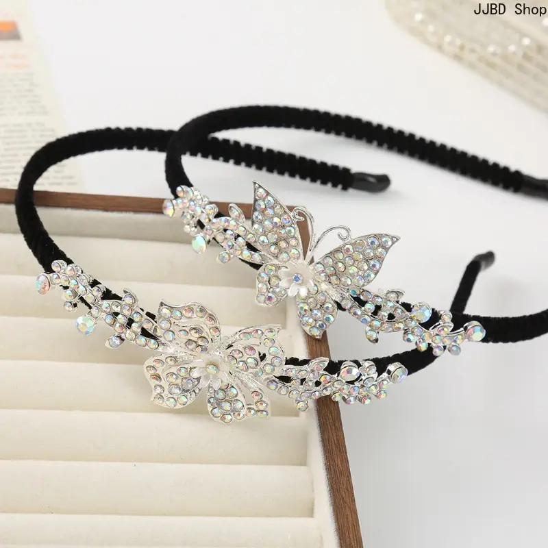 Women's Korean Headband with Crystal Rhinestones, an Elegant & Stylish Accessory for Christmas or Weddings, Accessories For Women, Engagement, Glamorous, Anniversary, Female, Wedding Dress