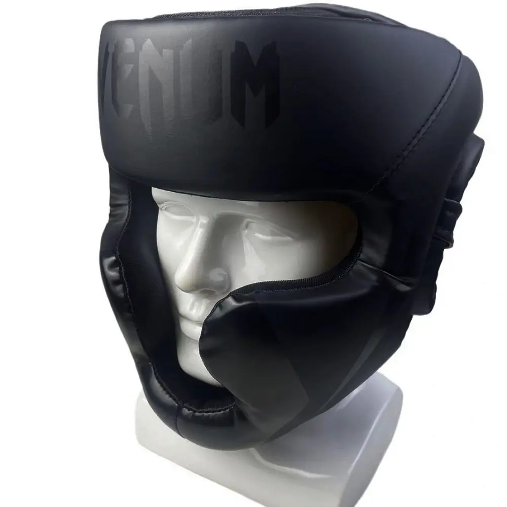PU Leather Face & Head Protection Boxing Helmet, Thickened Muay Thai Sandbag Training Headgear, Adult & Kids Punching Bag Gear, Three Colors Available
