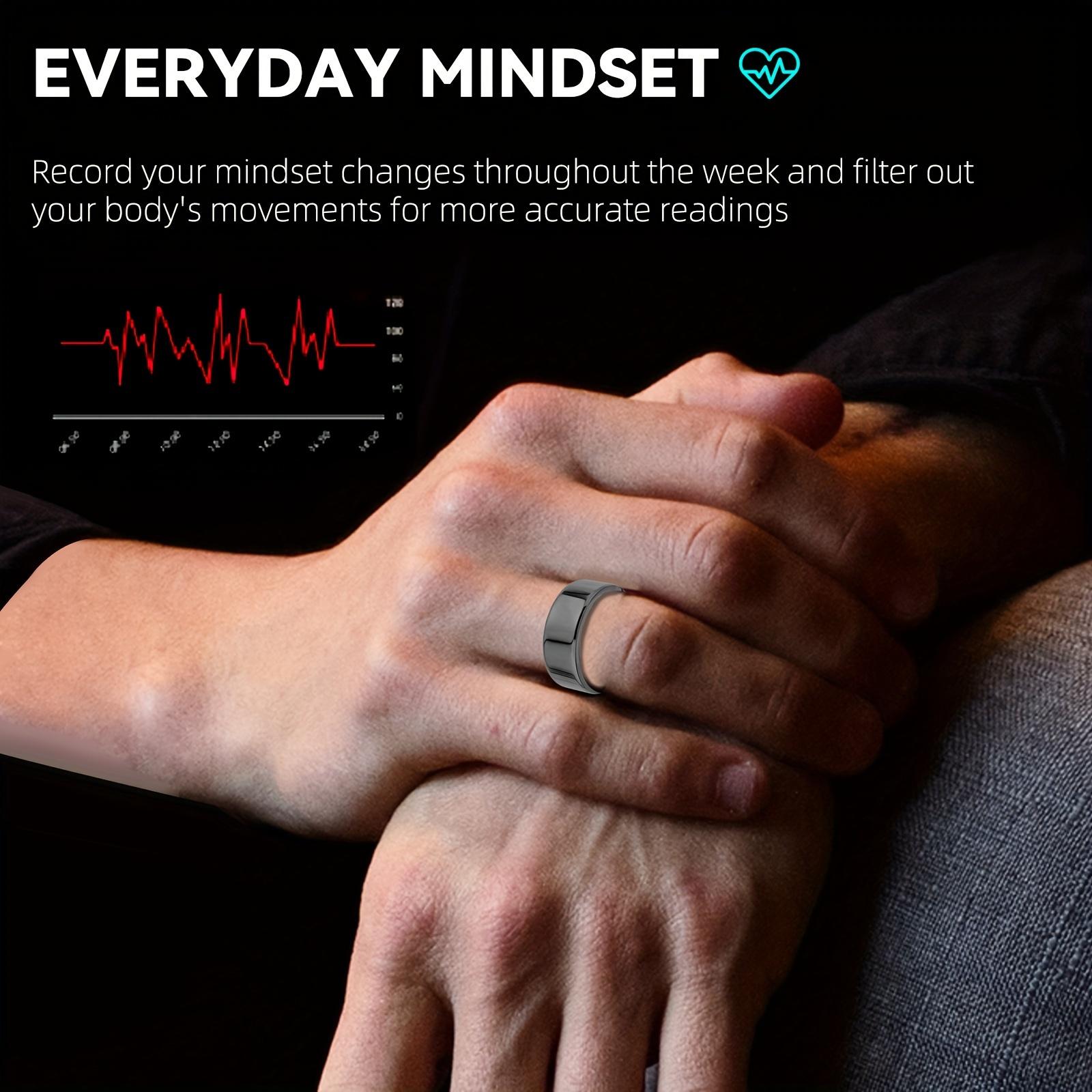 Smart Ring, New Smart Ring with Charging Compartment, Fitness, Steps, Distance, Calories, Sleep, Sports, Compatible with iPhone Android, Remote Photo Control, Ultra Low Power Consumption, Waterproof, Fashionable and Comfortable Gift Choice