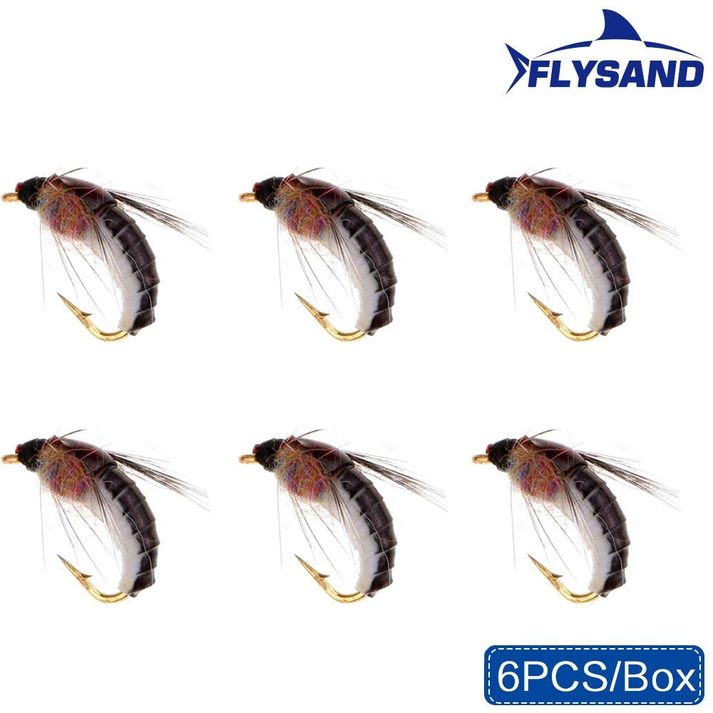 Waterproof Portable Nymph Fly Fishing Lure Set Size 12 Mustard Hook for Trout Realistic Nymph Design Tangle Free Fly Fishing Accessories Essential Freshwater Fly Fishing Combo