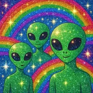 Latest Diamond Painting, Alien, UFO, Frameless Complete Diamond Painting Kit, Full Round Diamond Art with Tools, Suitable for Beginners, Adults, Home Wall Decoration, Handmade Holiday Ideal Gift, Art And Relaxation Hobby, Discount Gala