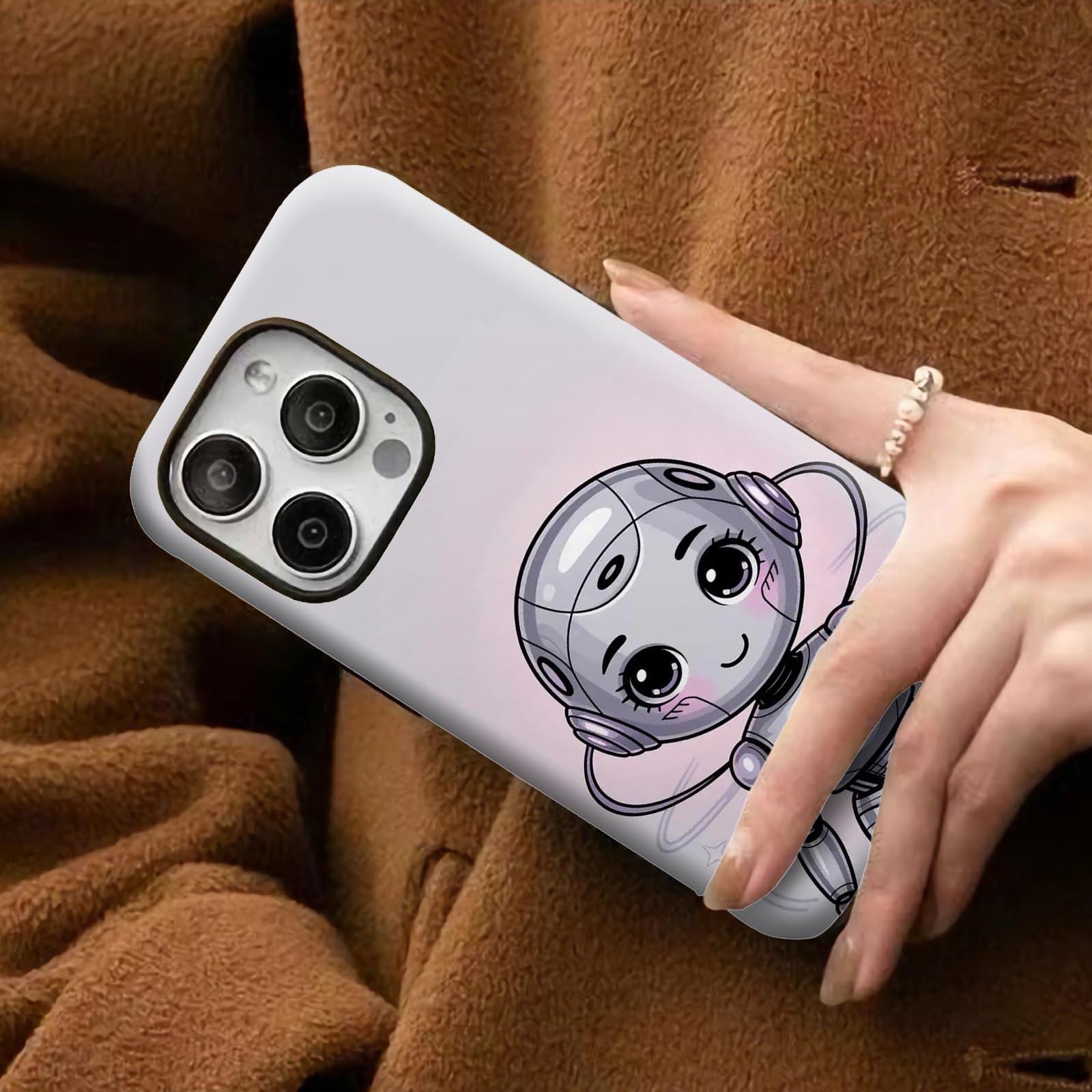 Cute, robot, cartoon Soft And Hard Two-In-One Film Printed Full Pattern Case For IPhone 16 15 14 13 1211 Pro Max Plus Phone Case