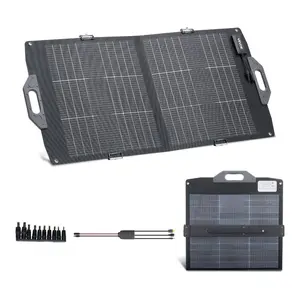 VEVOR 200W Foldable Solar Panel, 24 High - Efficiency Portable Monocrystalline Solar Panel Charger with MC4 Output, USB - A, Type - C DC Ports, IP67 Waterproof for Power Stations, Camping, Hiking Trips