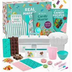 Ultimate Real Candy Science Lab for Kids Hands on STEM Experiment Kit with Real Candy Making Tools and Step by Step Visual Guides For Ages 6 to 12 Makes Gummies Chocolates and More