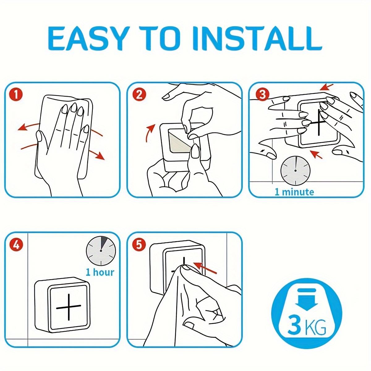 1/3/8 Towel Racks, Self-Adhesive Wall-Mounted Towel Racks, Round Wall-Hanging Towel Racks, Suitable for Bathrooms, Kitchens, And Home Use, Walls, Cabinets, Garages, No Drilling Required.