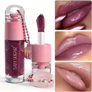 Shell Pearl Lip Gloss, Hydrating Glitter Finish, Long-Lasting Color, Easy Application, Boosts Complexion, Single Item Balm