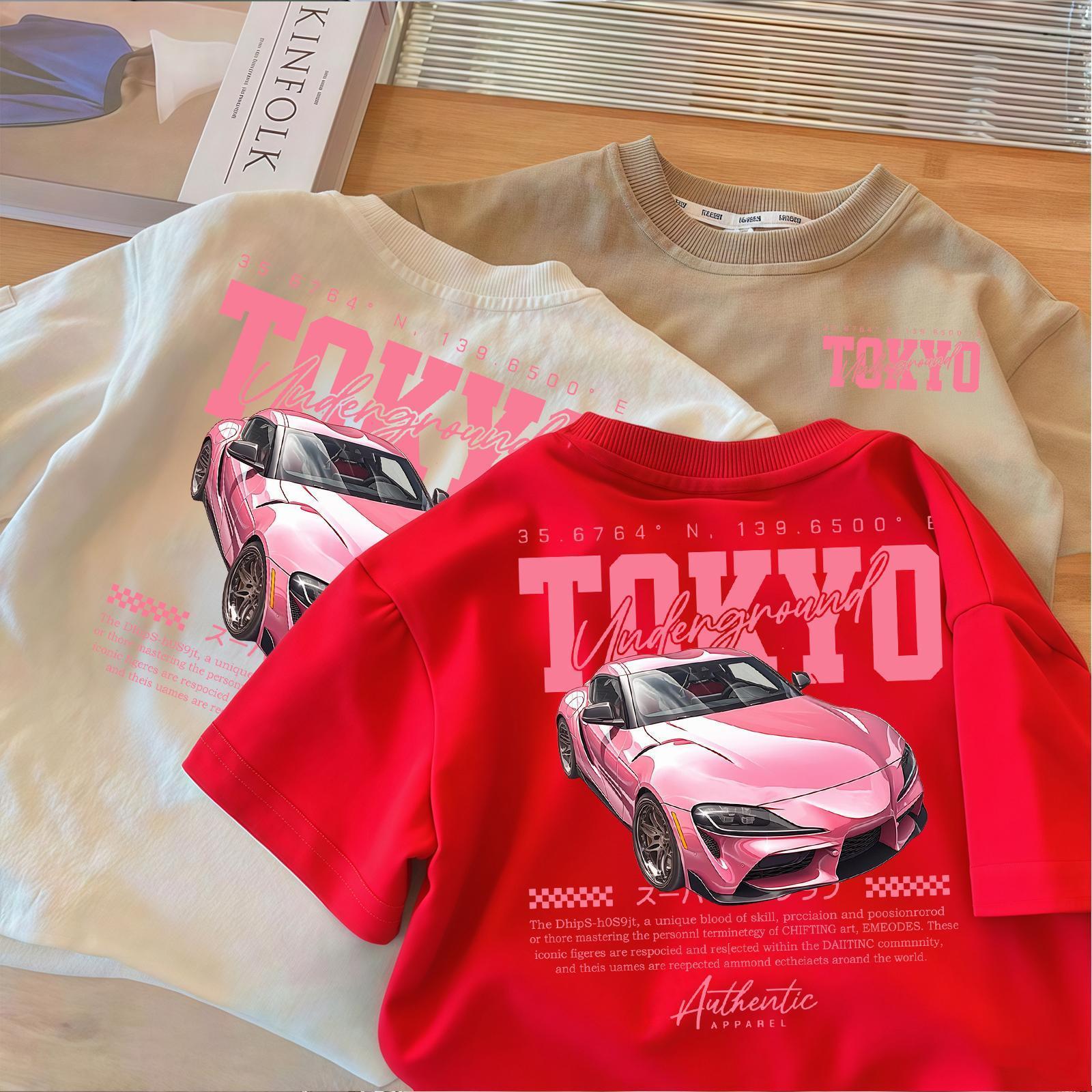 Children's summer T-shirts are made of pure cotton, with a loose round neck and short sleeves. They feature simple and popular cartoon prints, stylish tops, versatile functionality, and are breathable and comfortable.