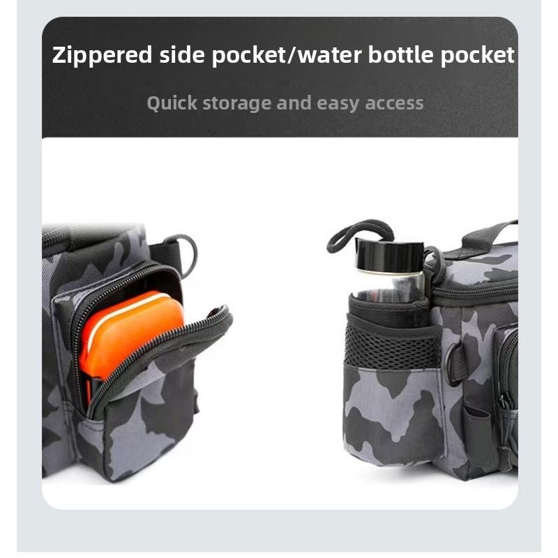 Luya bag plug rod outdoor multi-function large capacity fanny pack fishing rod bag fishing gear storage bag