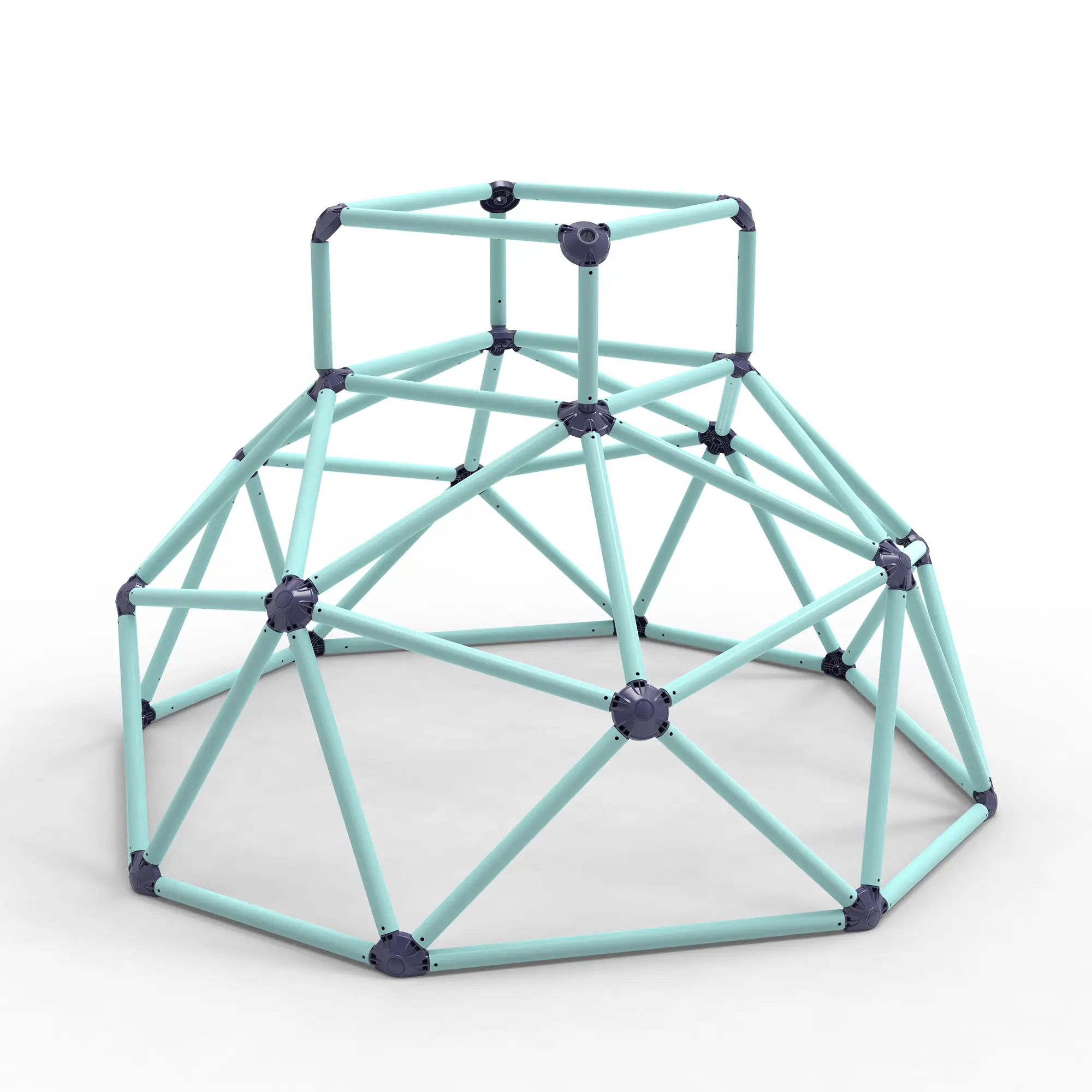 Unisex 70in Diameter Galvanized Steel Metal Climbing Dome with Top, 47in Height Outdoor Geometric Jungle Gym Playset, Dual Safety-Lock Assembly Kit for 3-8 & 6-8 Years Kids, Blue/Purple, Boosts Balance Ability & Cognitive Development, Easy Assembly