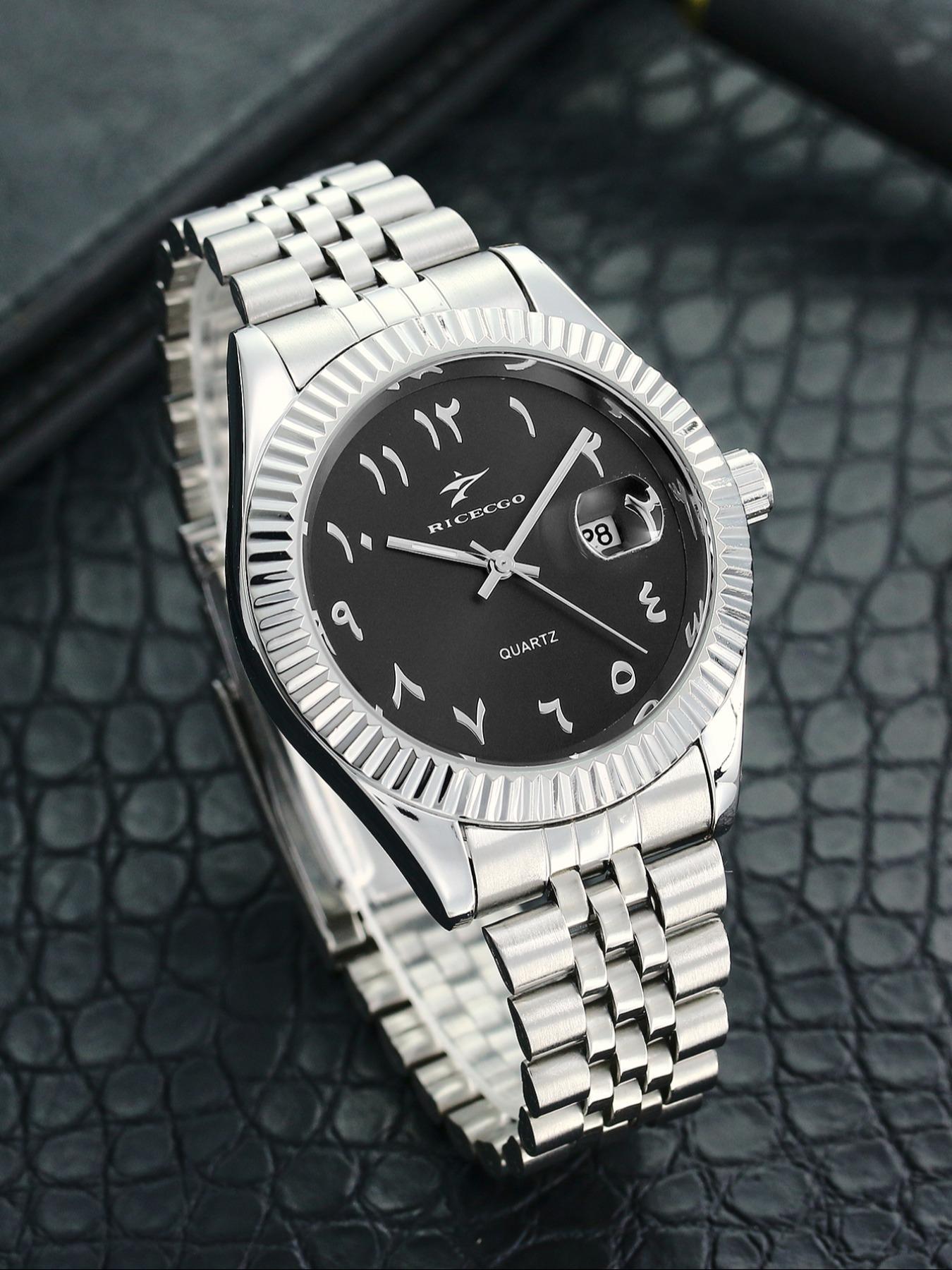 Men's Business Fashion Round Dial Analog Quartz Watch, Fashion Watch for Party, Daily Clothing Decor, Trendy All-match & Exquisite Watch for Birthday Gift with Box, Business Fashion Watches