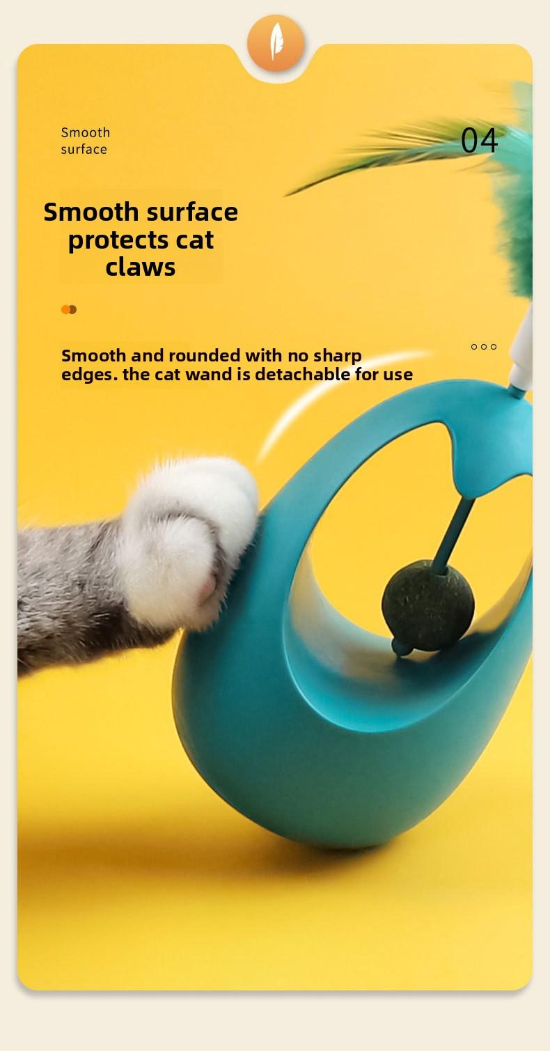 Interactive Catnip Mint Ball - Natural Catnip Lollipop for Chewing & Playing - Crunchy Dental Toy for Teeth Cleaning - Durable & Fun Cat Teething Toy for All Ages