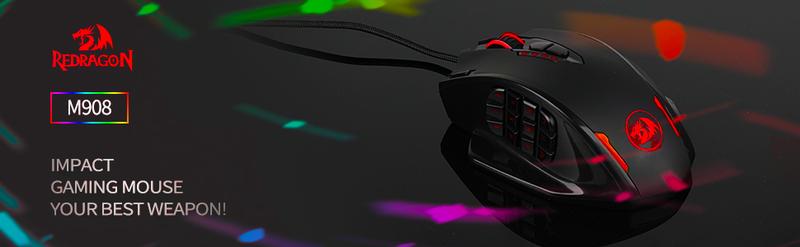 Redragon M908 RGB LED Wired Gaming Mouse, 18 Programmable Mouse Buttons Redragon M908 RGB LED Wired Gaming Mouse, 18 Programmable Mouse Buttons