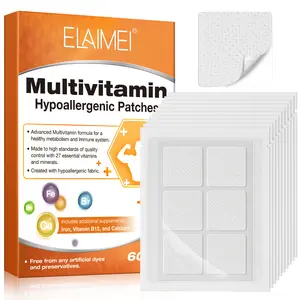 Elaimei Multivitamin Patch 60pcs Per Box, Rich in Vitamin B Calcium Boron, Daily Body Care, Suitable for Men Women