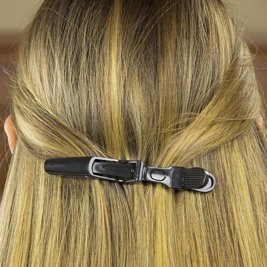 Hair Clips for Styling, 12pcs/set Wide Teeth & Double-hinged Design Hair Clips, Alligator Hair Clips, Professional Hair Salon Quality Styling Sectioning Clips, Hairpins, V Shaped Clip