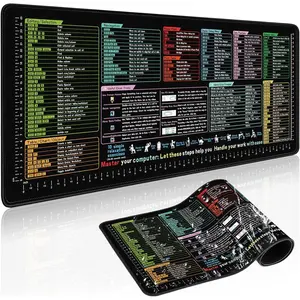 Excel Cheat Sheet Desk Pad 31.5x11.8 -   Pad with Inch Scale,Contain 9 Major Excel Function Module and Common Function,Large XL Excelpad Cheat Sheet Desk Mat for Keyboard and