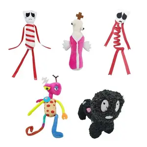 2026 Hot New The Amazing Digital circus White Skeleton Red Springman Plush Toys Anime Peripheral Birthday Gifts