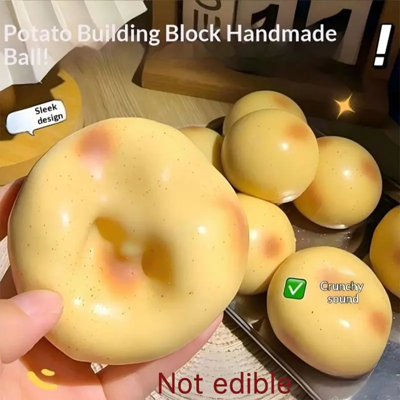 1 Piece Stress Relief Clay Building Blocks Potato Squeeze Fun, Ideal for Relaxation and Play, Perfect Gift for Kids and Adults, Stress Relieving Tool
