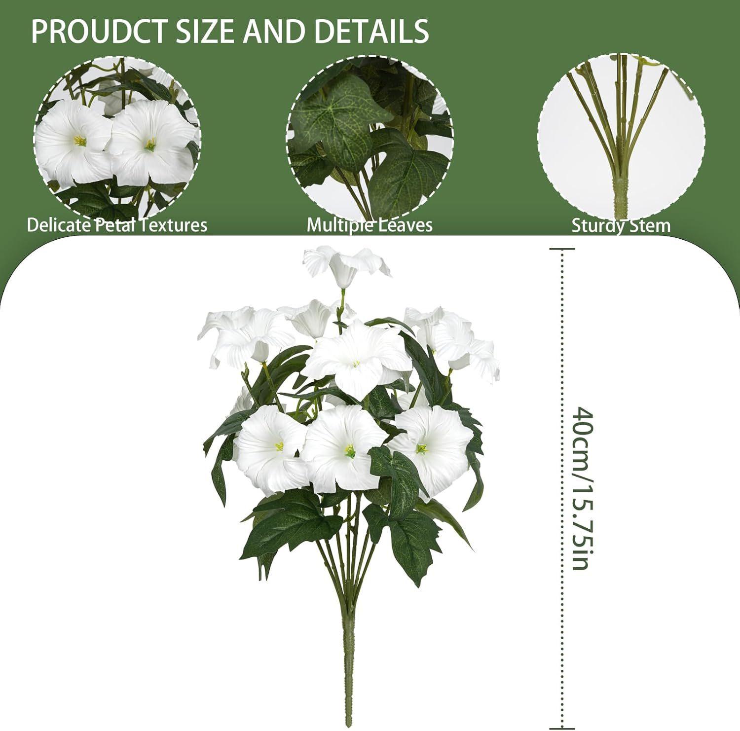 Artificial Fake Flowers Plants for Outdoor Decoration,2PCS Faux Decorative Flower for Home Garden, Porch, Window Box & Yard,Spring/Summer Artificial Flower Plant for Seasonal Celebrations