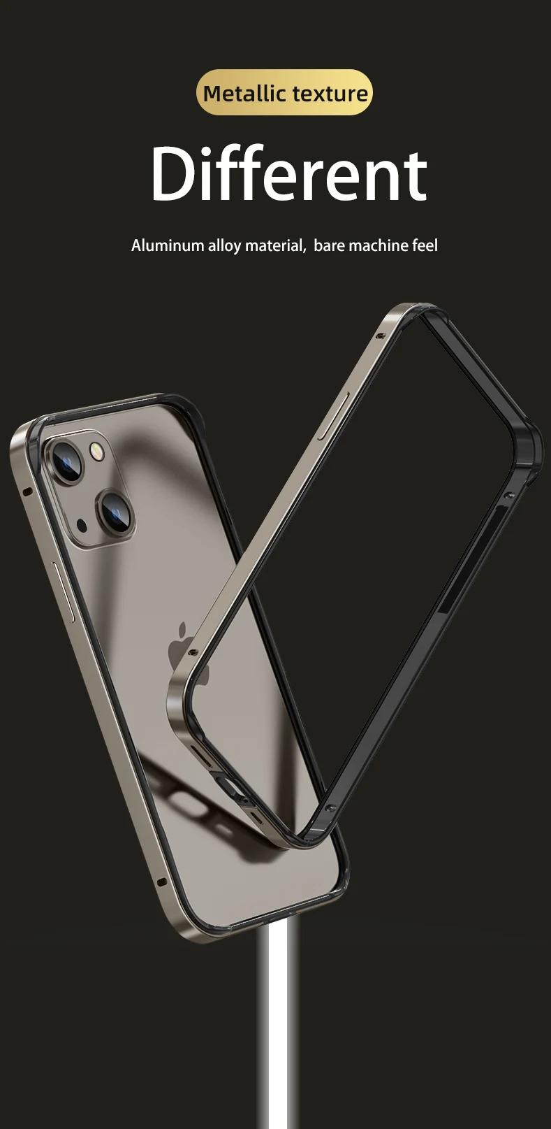 Luxury Silicone Frame Hybird Aluminum Bumper Case For iPhone 16 Pro Max 14 Plus 13 12 15 Pro Max Accessories