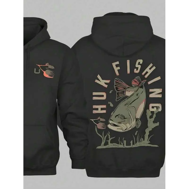 Retro Bass Fishing Hoodie, Vintage Angler Pullover, Bass Pattern Hoodie, Outdoor Fisherman Gift Hoodie, Country Style Fishing Clothing