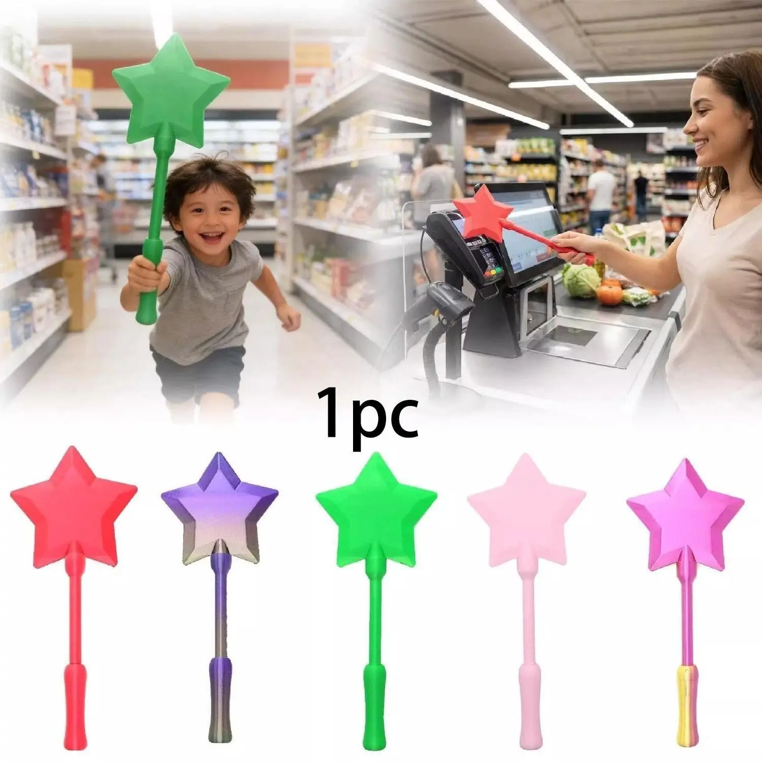 New 1pc magic wand with QR code payment, QR code payment magic wand, Starlight magic wand, contactless payment card holder, perfect gift for Teacher's Day, birthday, Halloween, Christmas