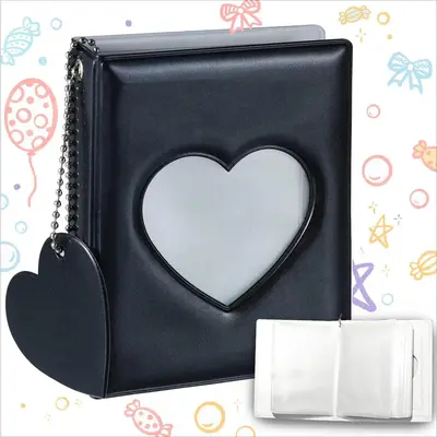 lomo card binder KEFEIKJ Cute Trading Photocard Binder, STAY Photo Album Cartoon Holder Book Storage 400 Cards with Sleeves for Cards Gift Wholesale K-Pop Photo Book -