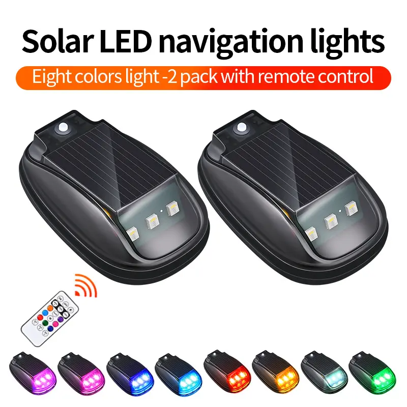 Solar-Powered LED Roof Strip Light for Car & Motorcycle - Wireless 1.1W Solar Cab Light with Remote, Colorful Flashing Warning Signal, Energy-Efficient 12V ABS Housing, 50,000h Lifespan, Easy No-Wire Install