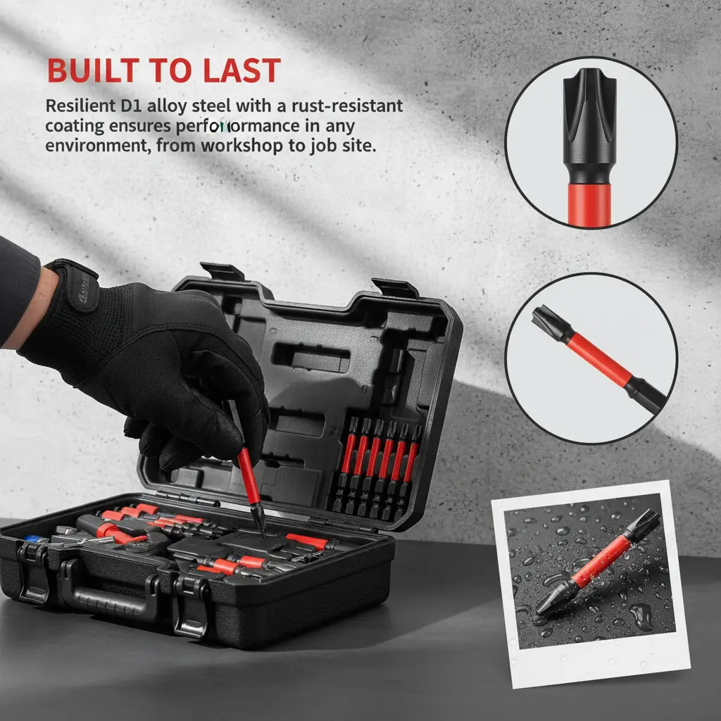 FPH2 Impact Screwdriver Bit Set for Electricians, S2 Steel 65mm & 110mm, 1/4 Inch Hex Shank Magnetic Cross Slot Screw Driver Drill Bits Used on Circuit Breakers, fathersdaygift