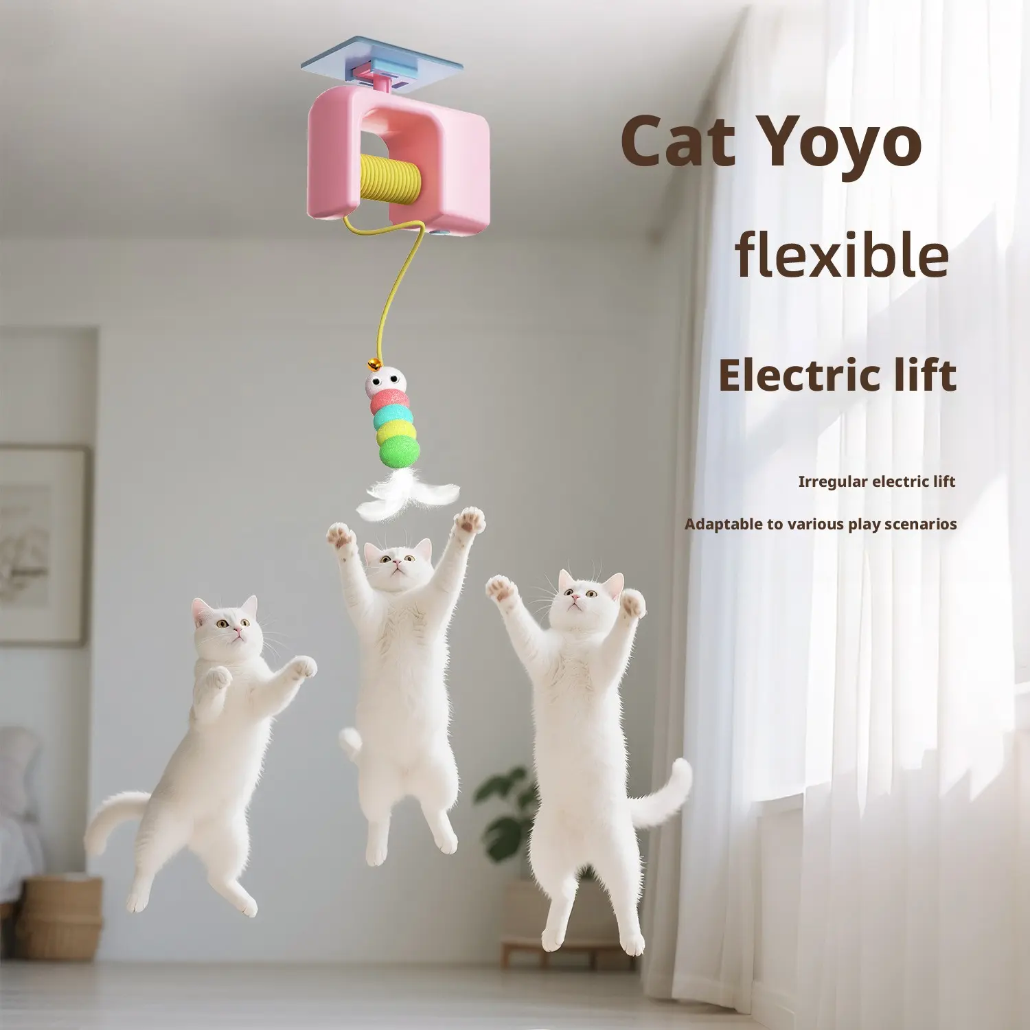 New Cat Toy Self-Amusement, Stress Relief Cat Yo-Yo Toy, Energy-Consuming Playful Cat Toy, Engaging Pet Entertainment
