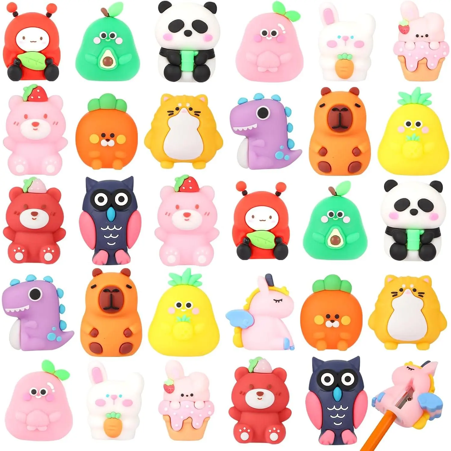 30 count Cute Pencil Sharpener for  Handheld Pencil Sharpener Bulk Kawaii Manual Pencil Sharpeners  Pencil Sharpeners for School Office  (30)