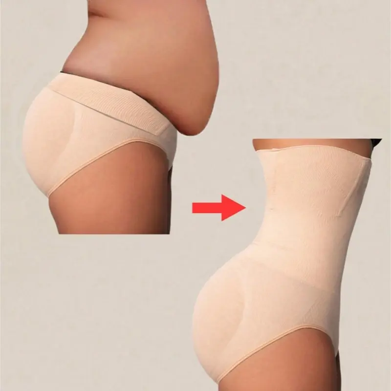 Women's High-Waisted Tummy Control Shapewear Briefs, Seamless Smooth Slimming Panties with Butt-Lifting Support