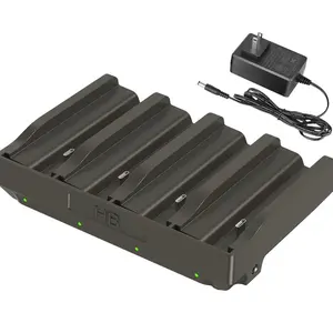 MYIYAE 4-Slot Smart Lithium Battery Charger, 1-Pack Cordless Tool Accessory for Tactacam Reveal EM6 Lithium Batteries, Supports Multi-Slot Fast Charging