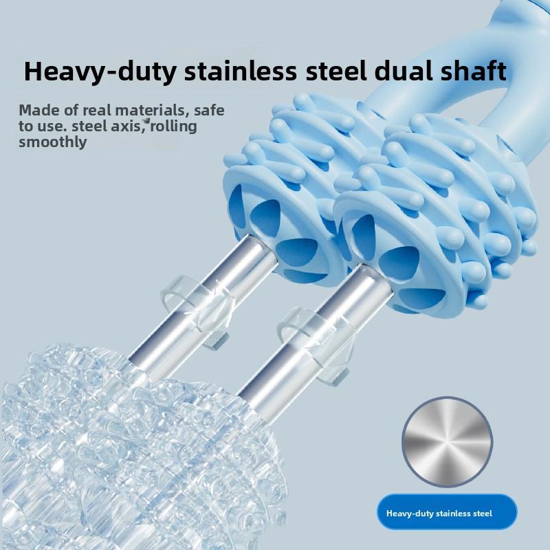 Handheld Massage Roller Stick, Leg Muscle Foam Roller, Yoga Massage Stick for Calves, Double Row 10 Wheels massage tool Handheld Massage Roller Stick, Leg Muscle Foam Roller, Yoga Massage Stick for Calves, Double Row 10 Wheels massage tool