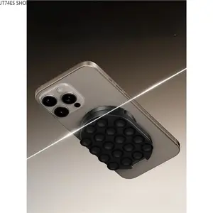 Round Silicone Suction Cup Magnetic Phone Holder, Universal Foldable Phone Grip Stand