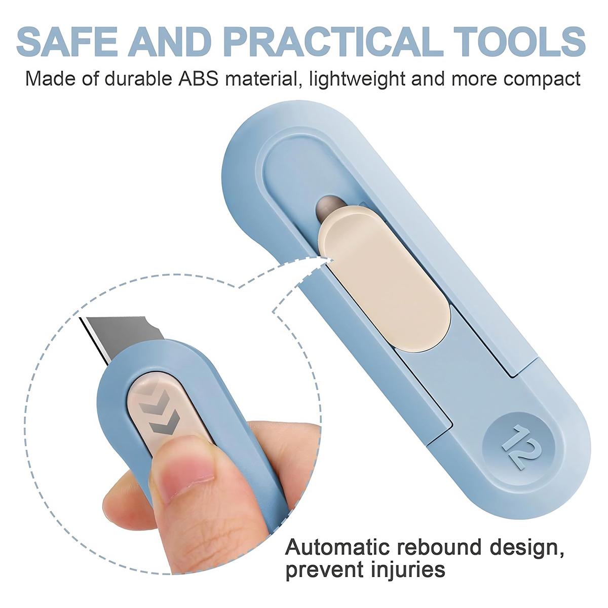 Retractable Box Cutting Knife, 1 Count Utility Knife for Office Home Use, Portable Multifunctional Hard Plastic Stationery, Paper Cutters, Home Essentials Cutting Supplies for Unwrapping Parcels and Paperboard, Office Gadgets Retractable Box Cutting Knife, 1 Count Utility Knife for Office Home Use, Portable Multifunctional Hard Plastic Stationery, Paper Cutters, Home Essentials Cutting Supplies for Unwrapping Parcels and Paperboard, Office Gadgets