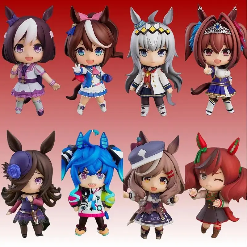 2026 Hot Nendoroid Chibi Dolls, Uma Musume Pretty Derby Anime Figures (Tokai Teio, Mejiro Gold Ship, Rice Shower, Special Week), Collectibles for Anime Fans, Classic Novelty Toy Models, Plastic