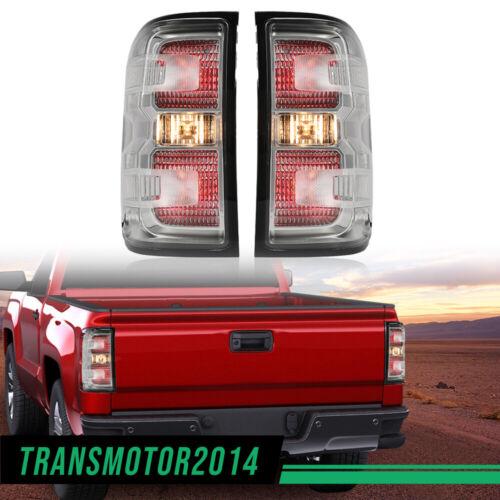 Fit For 2014-2019 Chevy Silverado Pickup W/ Bulbs Clear Euro Rear Tail Light