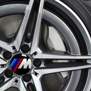 4pcs Tire Center Cap Sticker Set M logo for Bmw Models E46 E90 F10 F30 E87 F20 G20 E60 E39 E92 F48 G01, Dust Cover Stickers, Automobile Decals, Car Accessories