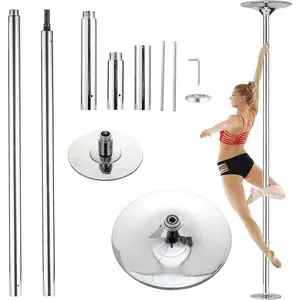 Spinning Static Dance Pole Portable Removable Adjustable 45mm Dancing Pole for  Exercise Club Party Pub, Dancer Pole for Beginners and Professionals 440lb Weight Capacity