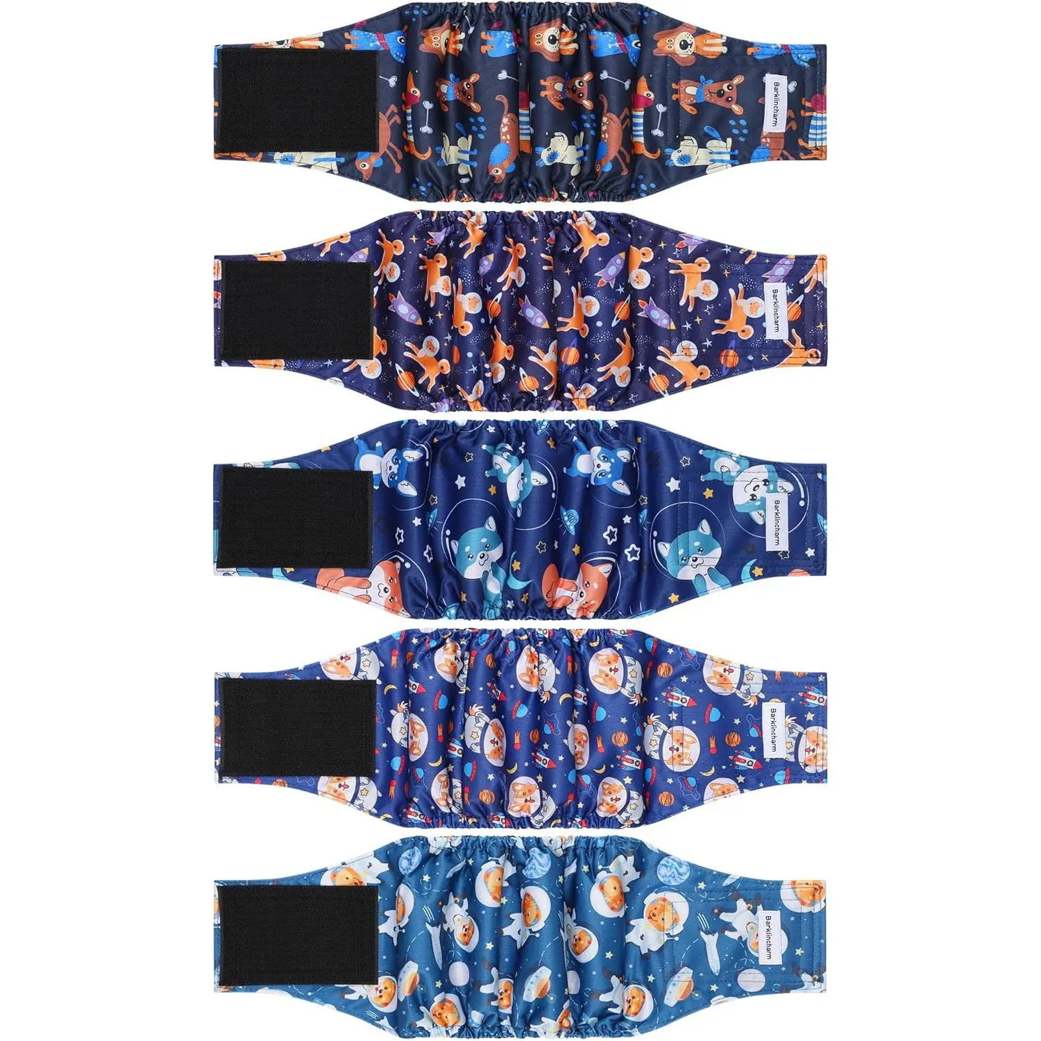 5 Pack Dog Diapers Male, High Absorbing Dog Wraps, Belly Bands for Male Dogs with Incontinence or Frequent Urination, Washable Doggie Diapers M
