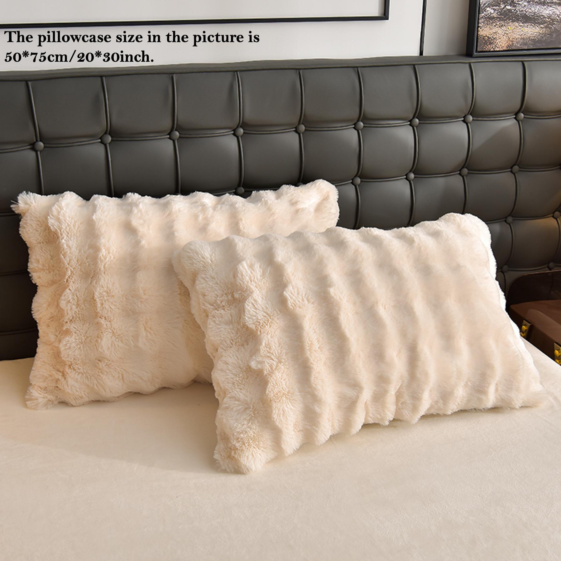 Fuzzy Duvet Cover Set, 3 Counts/set Including 1 Duvet Cover & 2 Pillowcases without Filler, Soft Comfortable Winter Bedding Set for Home Bedroom