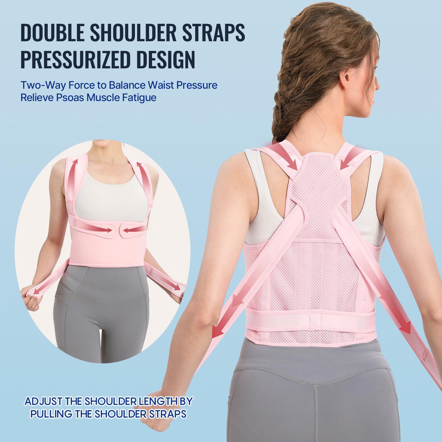 Posture Correction Back Support Strap full Support for Women and Men Adjustable shoulder posture Brace for Improve Posture Provide and Back Pain Relief